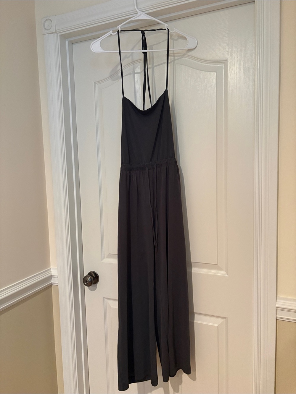 American Eagle Outfitters Black Strappy Wide-Leg Jumpsuit